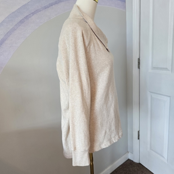 J. Crew | Small | Beige Button Neck Collar Pullover Sweater - Picture 6 of 11
